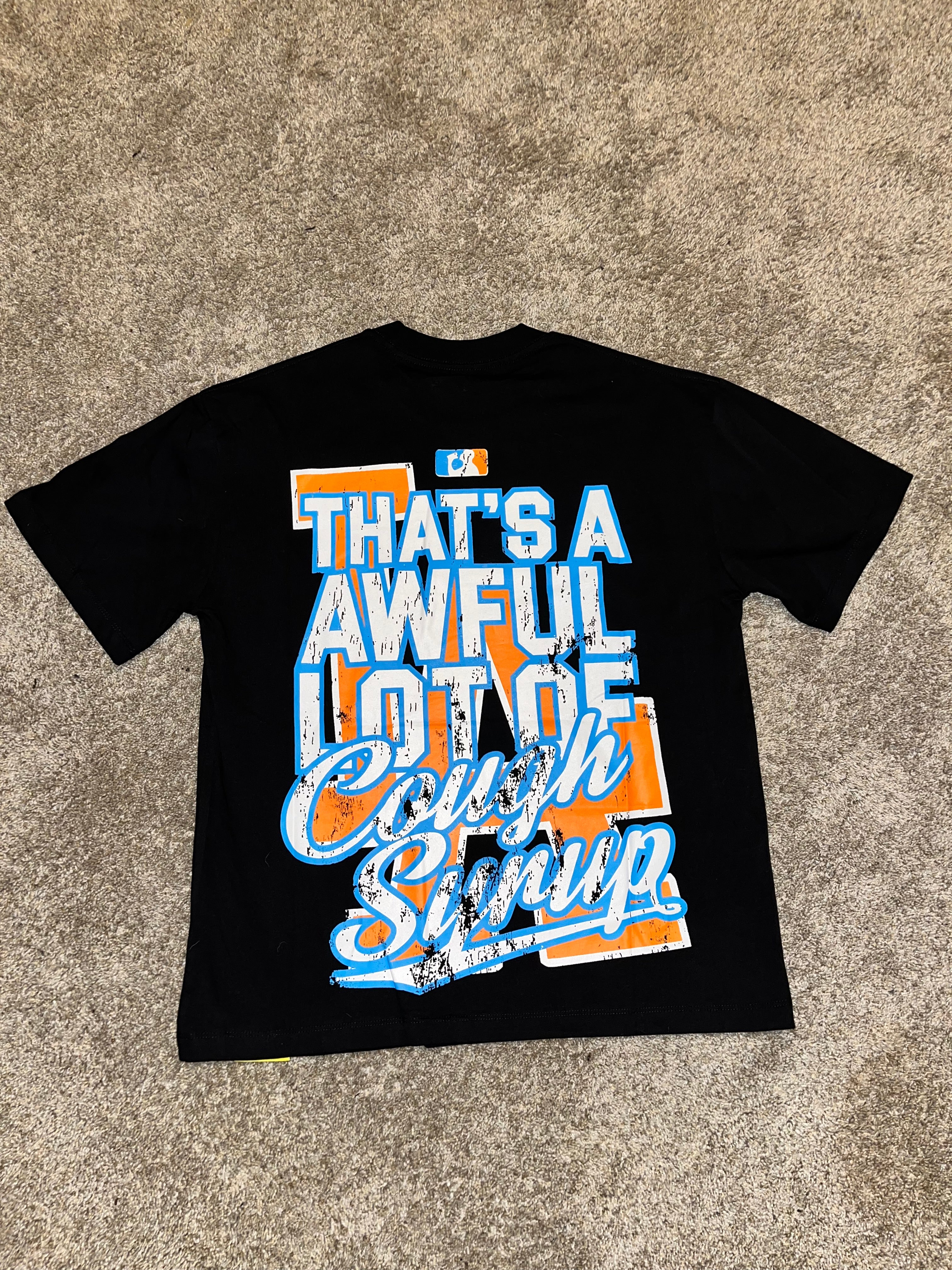 MLB Los Angeles Dodgers black cotton t-shirt “That's A Awful Lot Of Cough Syrup”