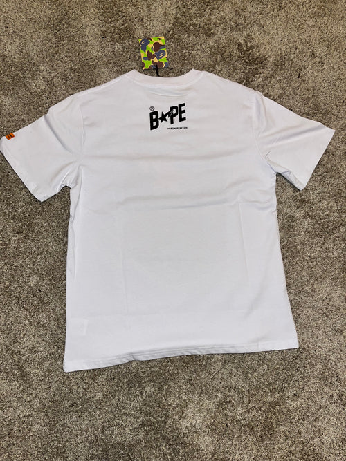 BAPE x Heron Preston white tee